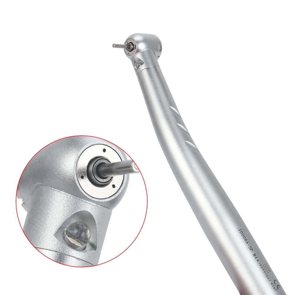 2/4 Holes Azdent Dental LED High Speed Handpiece E-generator Integrated Standard Head Push Button 3 Water Spray JD008A-SP - KiwisLove