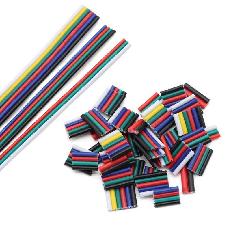 5M/10M Electrical Wire Cable  2/3/4/5/6 Pins18/20/22AWG Cable Connector Electric Wires For WS2812B RGB RGBW 5050 LED Strip Light - KiwisLove