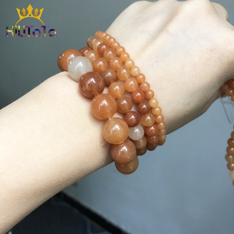 Natural Stone Beads Red Aventurine Round Loose Spacer Beads For Jewelry Making DIY Bracelet Earrings Accessories 15&#39;&#39; 4/6/8/10mm - KiwisLove