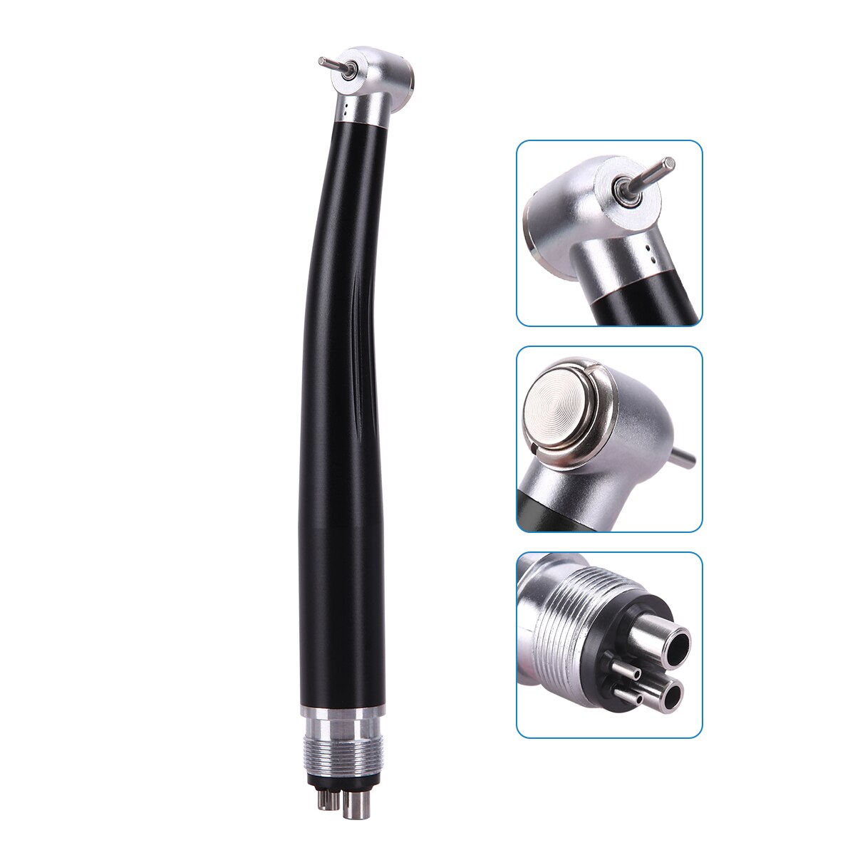 2/4Holes Dental High Speed Handpiece Push Button Standard Head Air Turbine Single Water Spring Rotor/Cartridge - KiwisLove