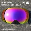 COPOZZ Magnetic Lenses for ski goggles GOG-2181 Lens Anti-fog UV400 Spherical Snow Ski glasses Snowboard goggles(Lens only) - KiwisLove