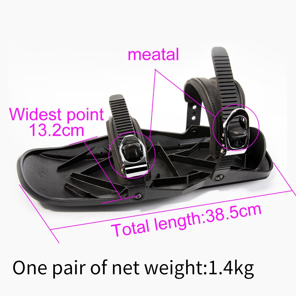 COPOZZ Winter Ski Skates Mini Portable Snow Shoes Adjustable Bindings Snow The Short Outdoor Travel Skiboard shoes - KiwisLove