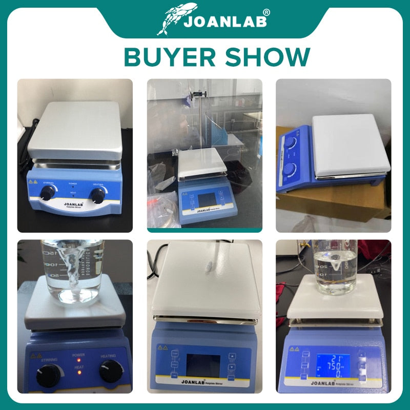 JOANLAB Heating Magnetic Stirrer Hot Plate Lab Stirrer Digital Display thermostat Mixer Lab Equipment 1/3L 5L 220v With Stir Bar - KiwisLove