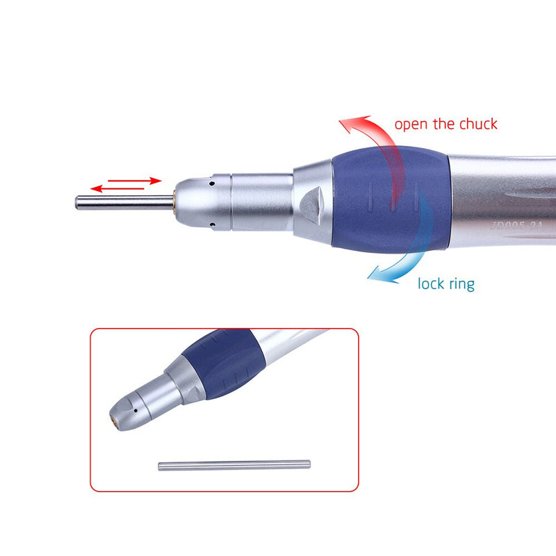 Dental Slow Low Speed Straight Nose Cone Handpiece Ratio 1:1 Rotation Speed 22000-27000 Rpm Bur Applicable φ 2.35 mm - KiwisLove
