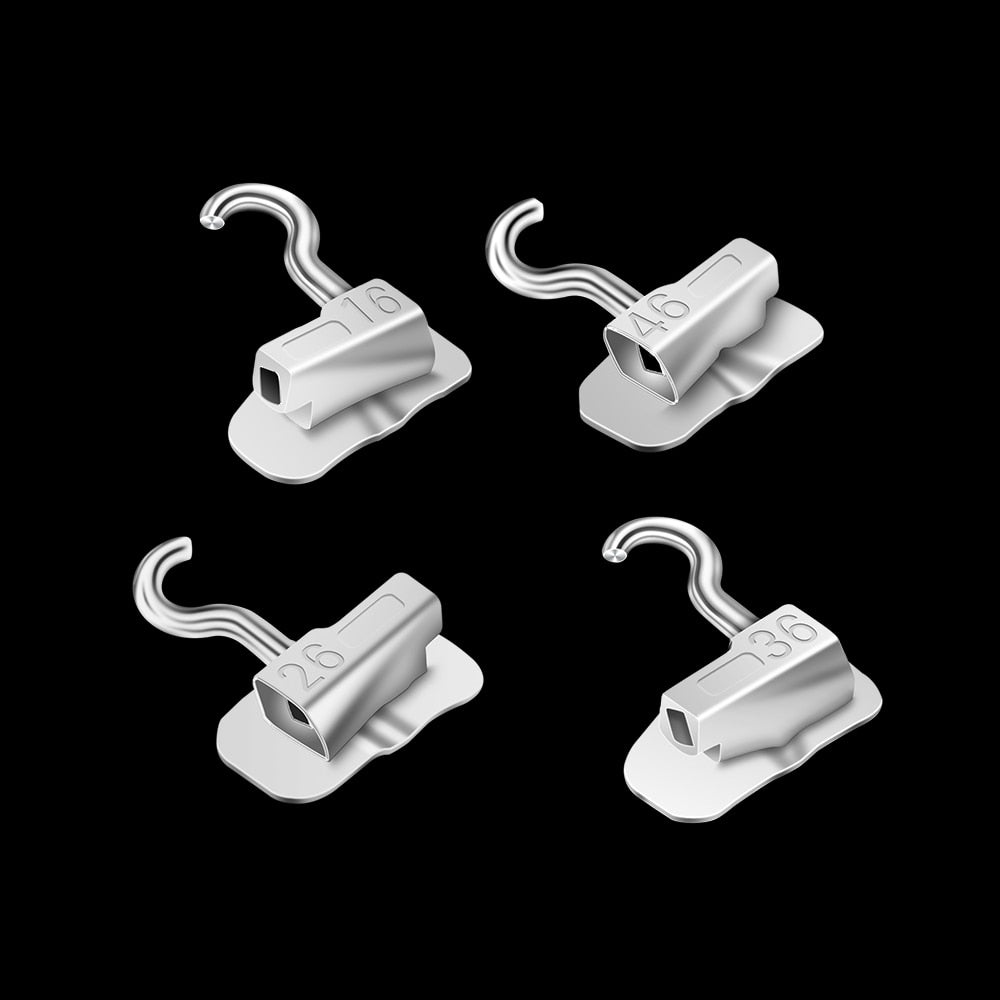 5 Kits AZDENT Dental Orthodontic 1st Mola Single Bondable Non-Convertible Roth/MBT 0.022 Buccal Tube with Sliding Crimpable Hook - KiwisLove