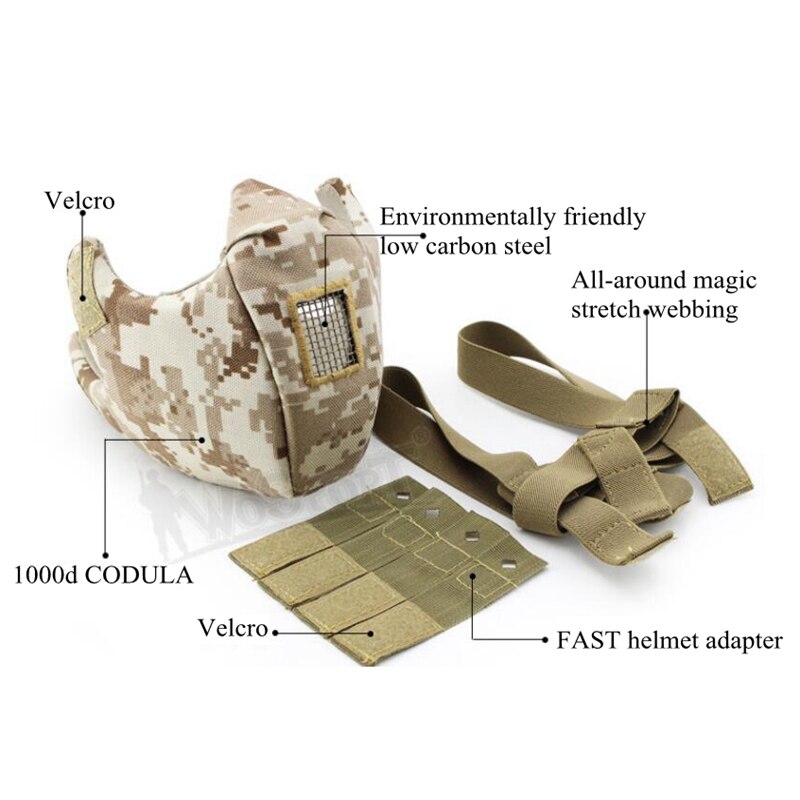 Tactical Mask Half Face Protection Airsoft Half Face Masks Using For Protecting CS Cycling Hunting Sports Mask - KiwisLove
