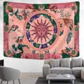 Burning Sun Tapestry Wall Hanging Flower Vine Retro Mysterious Hippie Bohemian Witchcraft Home Decor - KiwisLove