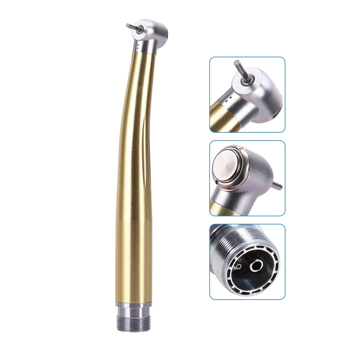 2/4Holes Dental High Speed Handpiece Push Button Standard Head Air Turbine Single Water Spring Rotor/Cartridge - KiwisLove