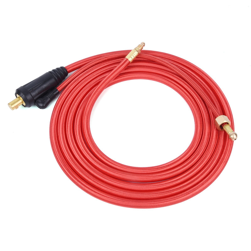 3.8/7.6m WP9 WP17 TIG Welding Torch Gas-Electric Integrated Soft Hose Cable Wires DKJ 10-25 35-50 w/ M16*1.5mm Gas Connector - KiwisLove