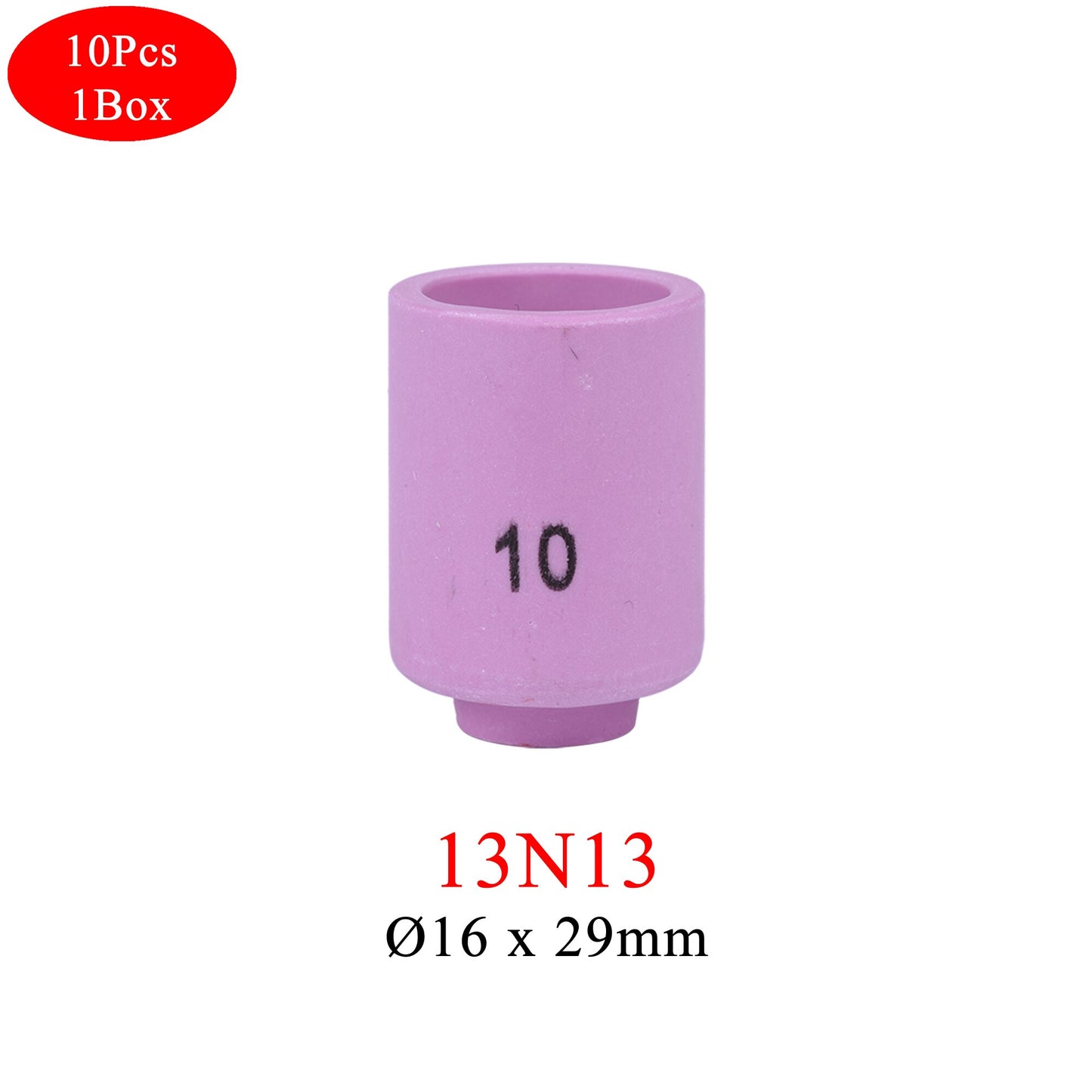 10Pcs Per Box 29mm 13N08 13N09 13N10 13N11 13N12 13N13  Alumina Nozzles For TIG WP9 20 WP17 18 26 Welding Torch Accessories - KiwisLove