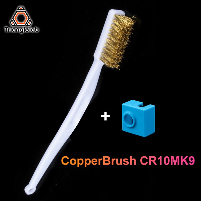 trianglelab Copper Wire Toothbrush Copper Brush Silicone socks gift Handle 3D printer nozzle cleaning Hot bed cleaning 3D print - KiwisLove