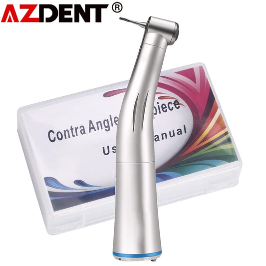 Azdent Dental 1:1 LED Fiber Optic Handpiece Internal Spray Contra Angle Low Speed φ2.35mm - KiwisLove