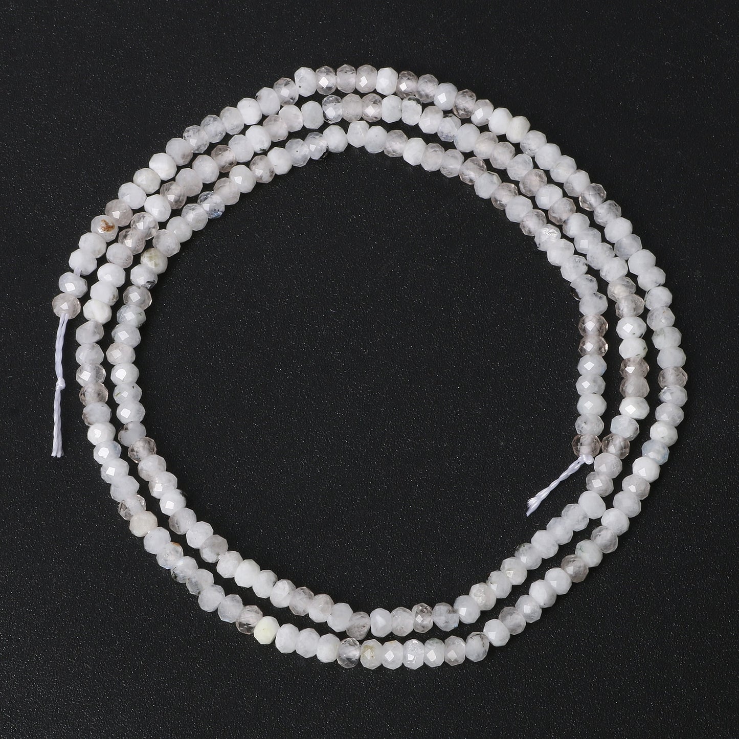 3*2mm Natural Stone Seed Beads Small Moonstone Turquoises Agates Opal Rondelle Beads for Jewelry Women Waist Bracelet Making Diy - KiwisLove