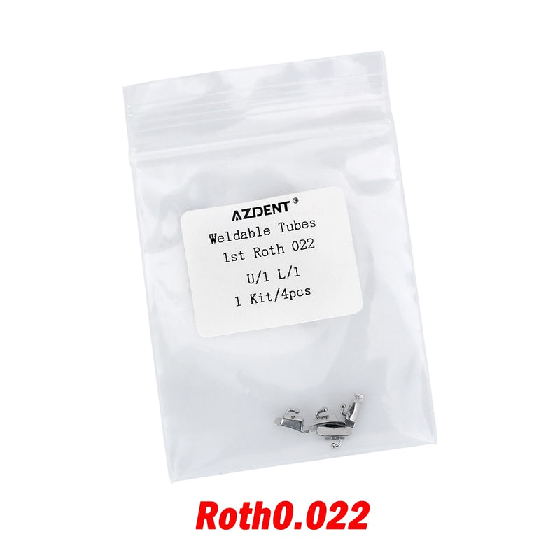 4pcs/pack Azdent 1st Weldable Buccal Tube Dental Orthodontic Accessories Roth 0.022 - KiwisLove