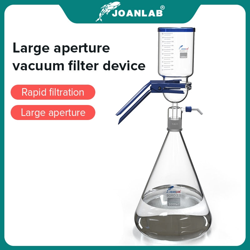 JOANLAB 2L 5L Large Diameter Vacuum Filtration Apparatus Laboratory Gl ...