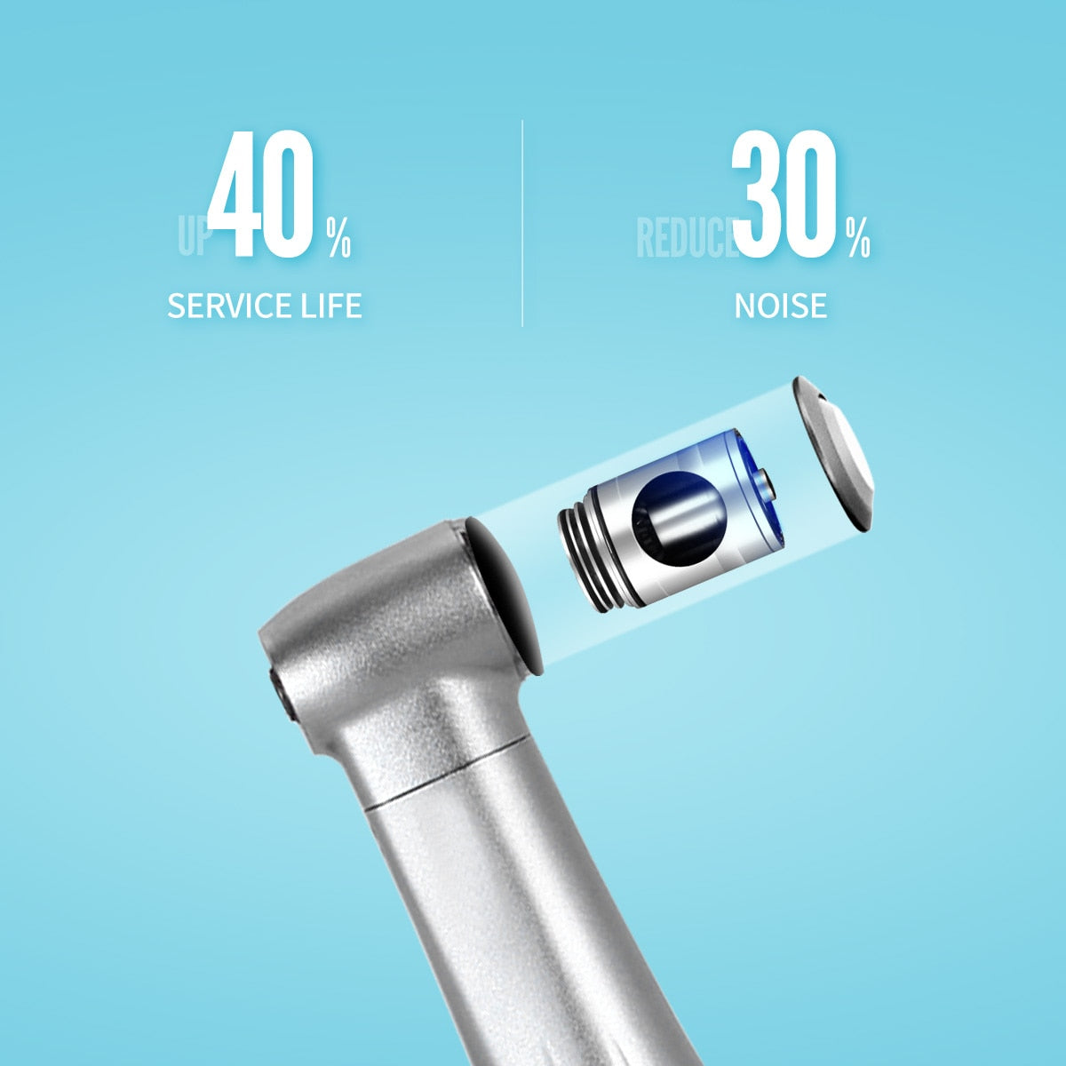 Dental 1:5 Increasing Fiber Optic Contra Angle Low Speed Push Button Internal Handpiece E-type Electric Motor - KiwisLove