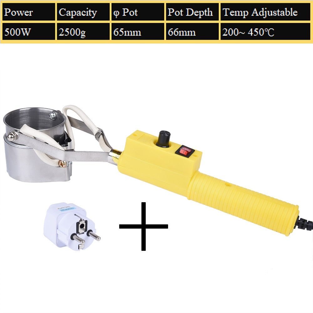 300W/500W Portable Solder Pot Tin Melting Furnace Handheld Adjustable Temperature Control Desoldering Bath Tool - KiwisLove