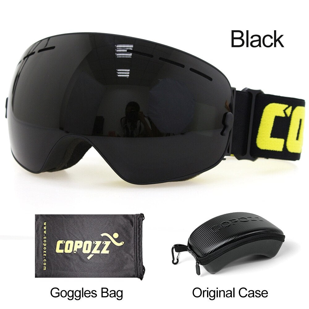 COPOZZ Brand Skiing Goggles Men Women Snowboard Goggles Glasses for Skiing UV400 Protection Snow Ski Glasses Anti-fog Ski Mask - KiwisLove