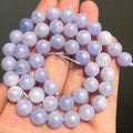 Natural Stone Pink Purple Blue Angelite Morganite Round Beads For Jewelry Jade Beads Making DIY Handmade Bracelet Neckalce 15&#39;&#39; - KiwisLove