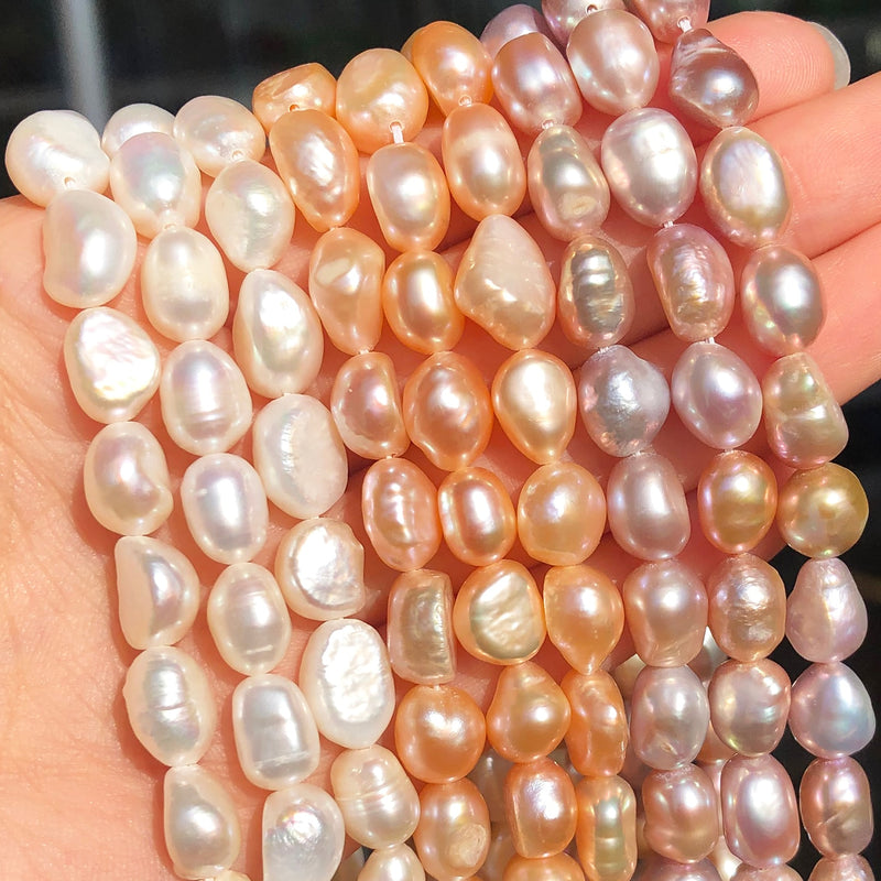Irregular Natural Freshwater Pearl Beads White Pink Purple Punch Pearls Beads for DIY Craft Bracelet Necklace Jewelry Making - KiwisLove