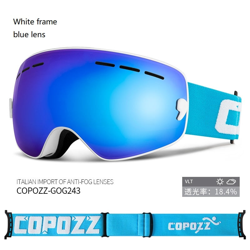 COPOZZ Kids Ski Goggles Small Size for Children Double UV400 anti-fog mask glasses skiing Girls Boys Snowboard goggles GOG-243 - KiwisLove