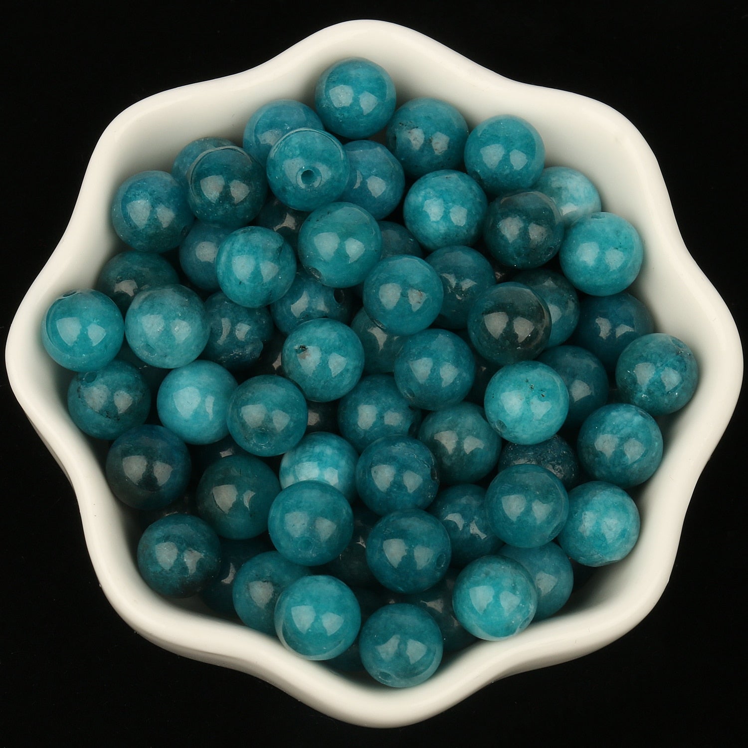 Natural Stone Blue Apatite Round Loose DIY Beads for Jewelry Making Christmas Gift Bracelet Earrings Necklace 15&#39;&#39; 6 8 10mm - KiwisLove