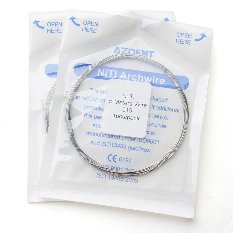 AZDENT Dental Orthodontic Niti Round Arch Wire Size 0.012 0.014 0.016 Length 5M/Pack - KiwisLove