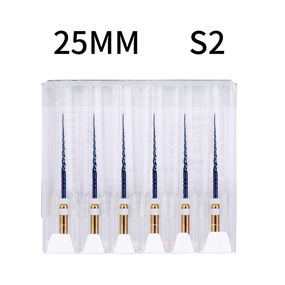 Azdent 6pcs/Pack 25mm SX Dental Files Root Canal Rotary Heat Activated Files 25mm - KiwisLove