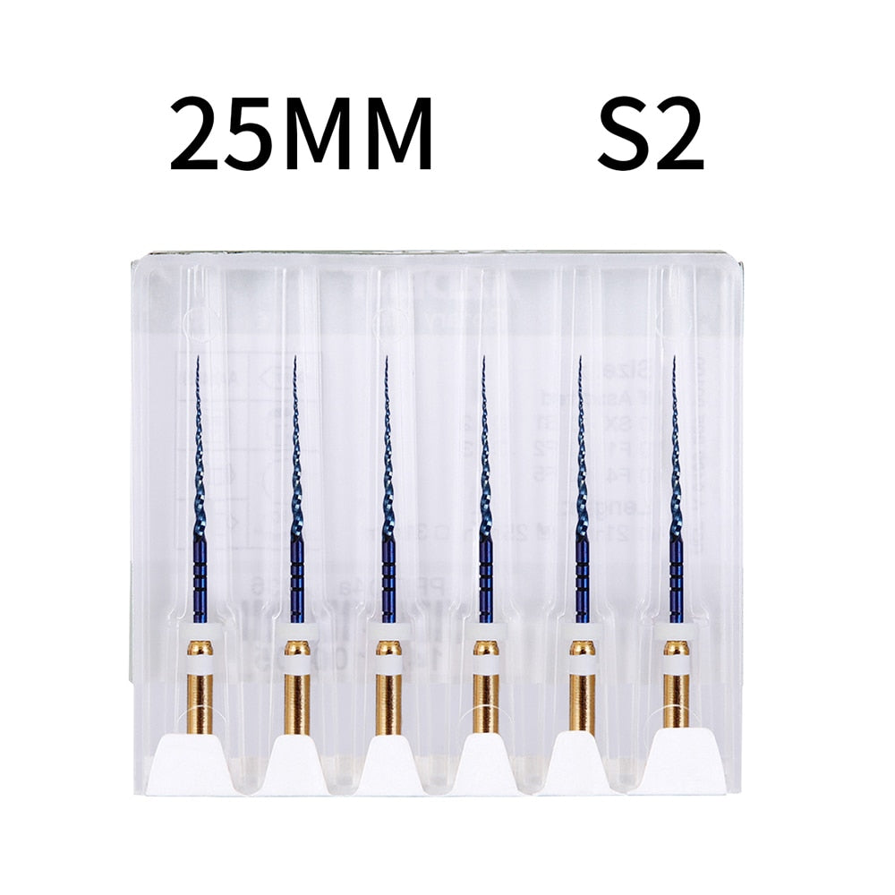 6pcs/Pack 25mm SX Dental Files Root Canal Use Rotary Heat Activated  Endodontic - KiwisLove
