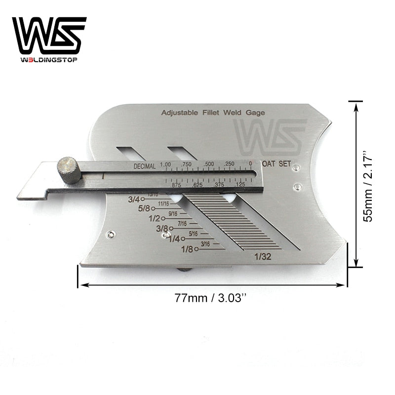 Adjustable weld Fillet Gauge MG-3 standard welding gage measuring tools - KiwisLove