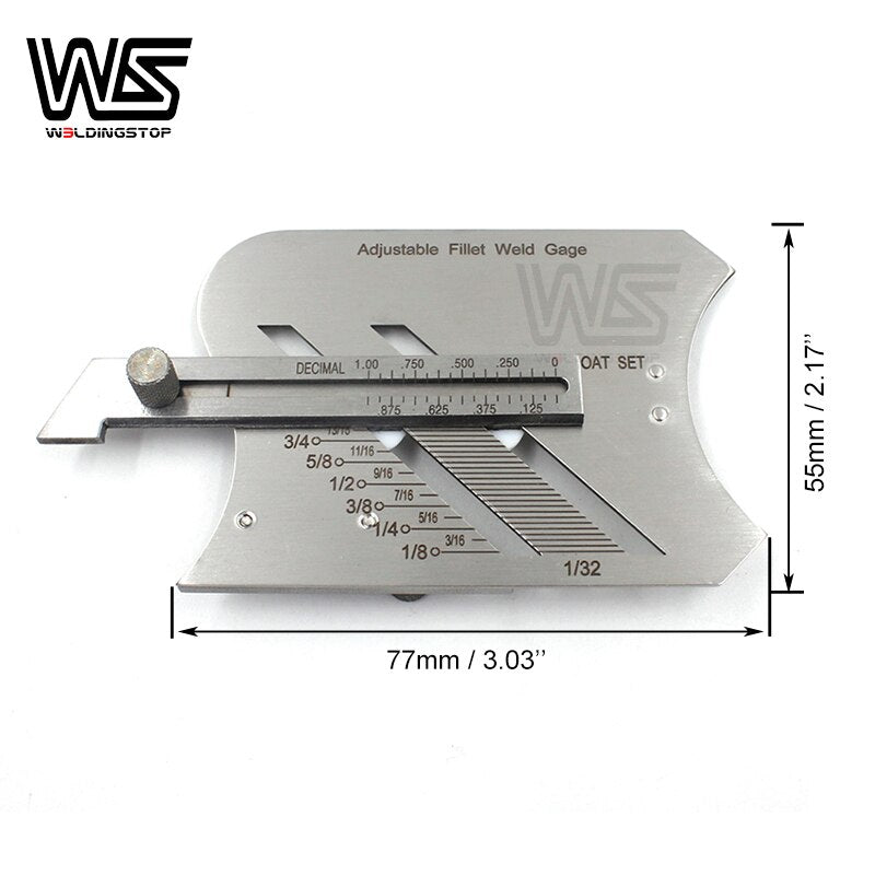 Adjustable weld Fillet Gauge MG-3 standard MIG/TIG/STICK welding inspeciotion ruler measuring tools - KiwisLove