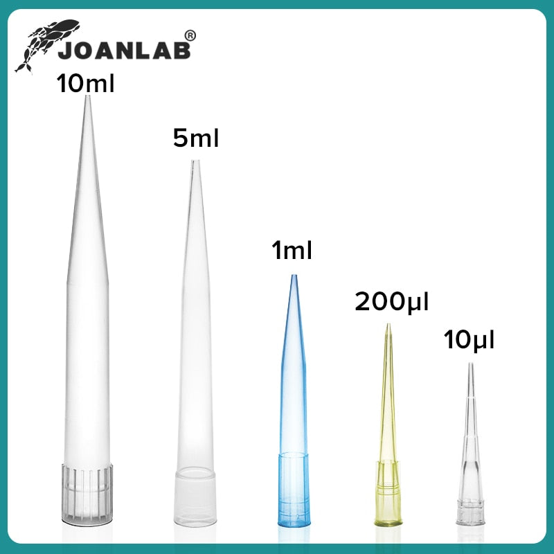 JOANLAB Laboratory Pipette Tips 10ul 200ul 1ml 5ml 10ml Micropipette Disposable Plastic Pipette Tip Lab Equipment Supplies - KiwisLove
