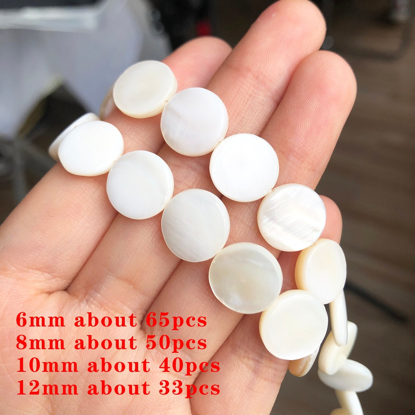 Natural White Freshwater Shell Beads Beads Heart Cross Star Round Mother Of Pearl Loose Beads for Jewelry Making DIY Bracelet - KiwisLove