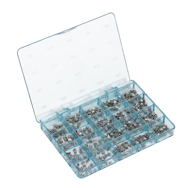 20 Sets=400pcs AZDENT Dental Orthodontic Metal Bracket Braces Mesh Base Mini Roth/MBT 022 345 Hooks - KiwisLove