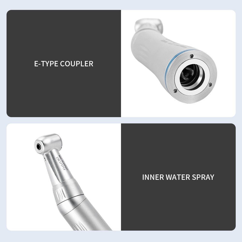 AZDENT Dental Internal Water Contra Angle Press Button Low Speed Handpiece 4 Hole Motor Bur Applicable Φ2.334-2.355mm - KiwisLove