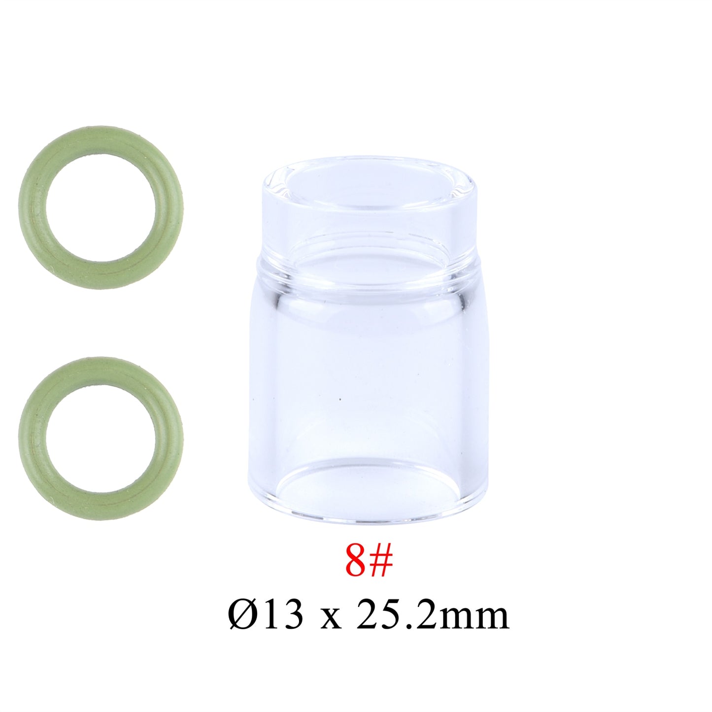 TIG High Temperature Glass Cups Visualize Glass Cup Temperature Resistant O-rings For WP9/17/18/20/26 Stubby Gas Lens Consumable - KiwisLove