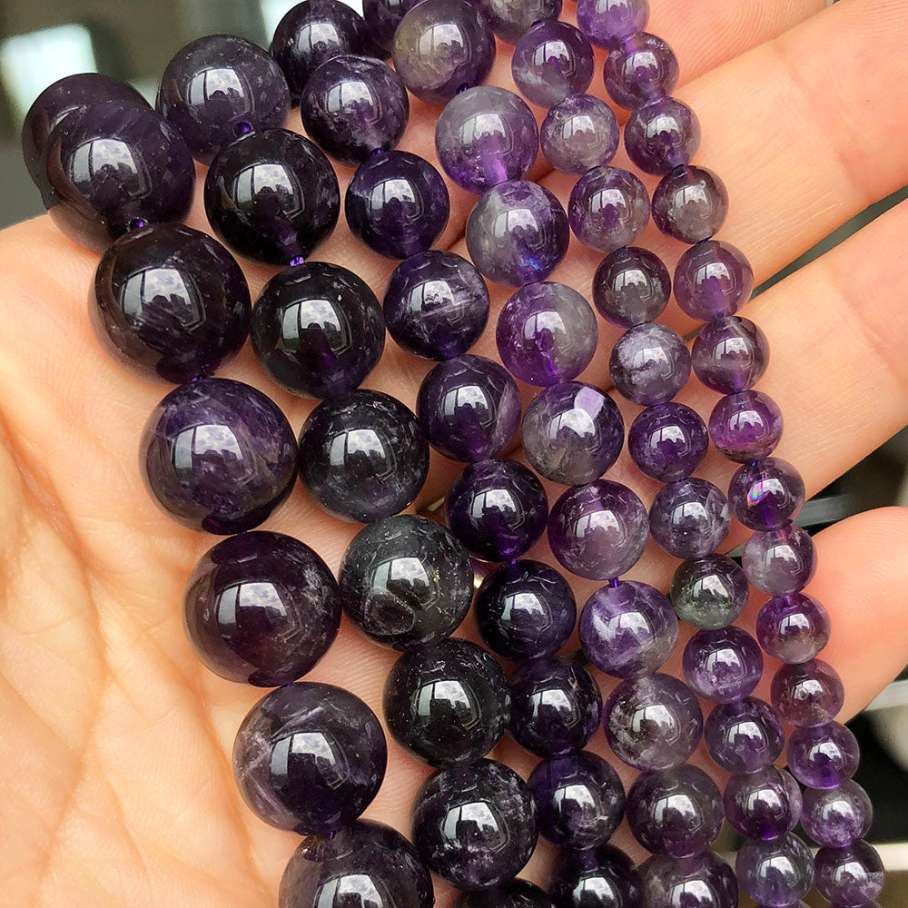 Round Amethysts Morganite Opal Aquamarines Stone Beads 6 8 10mm Loose Spacer Beads for Jewelry Making DIY Bracelet Accessories - KiwisLove