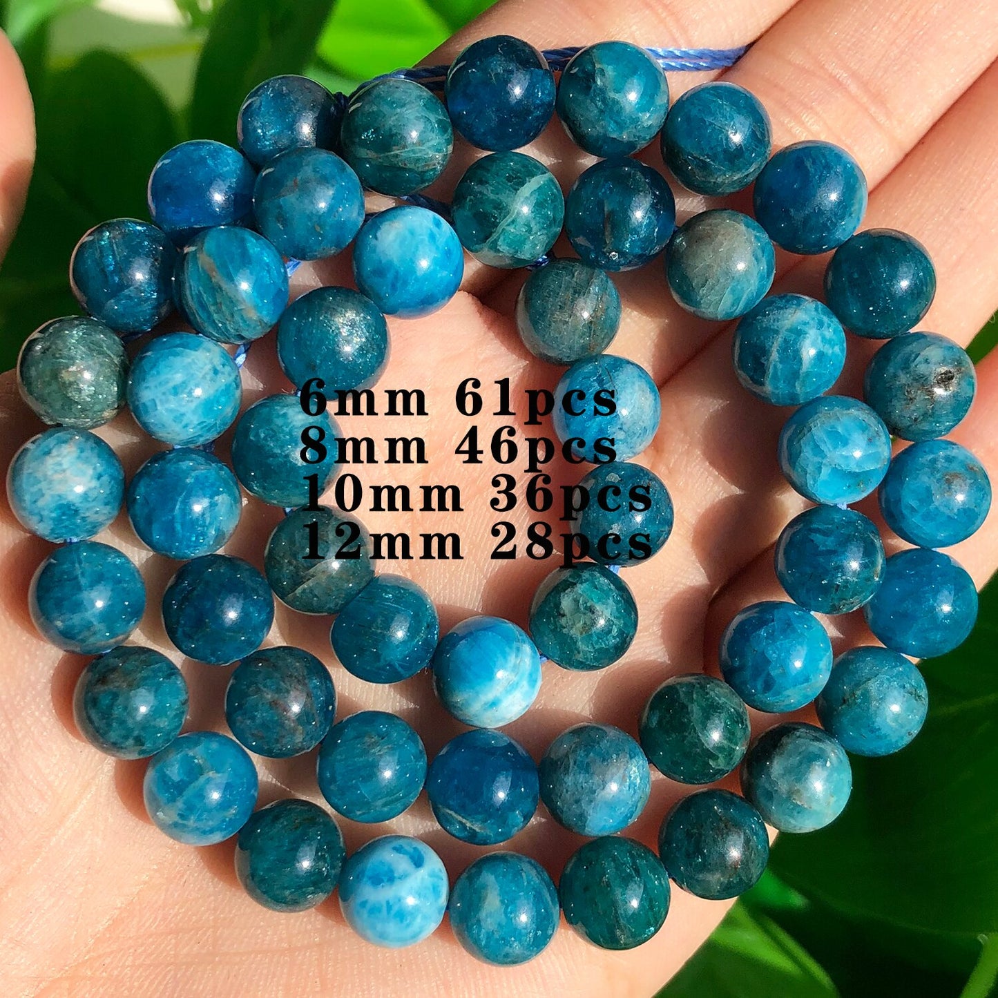 Natural Stone Blue Apatite Gem Beads Round Irregular Faceted Rondelle Loose Beads For Jewelry Making Diy Bracelets Accessories - KiwisLove