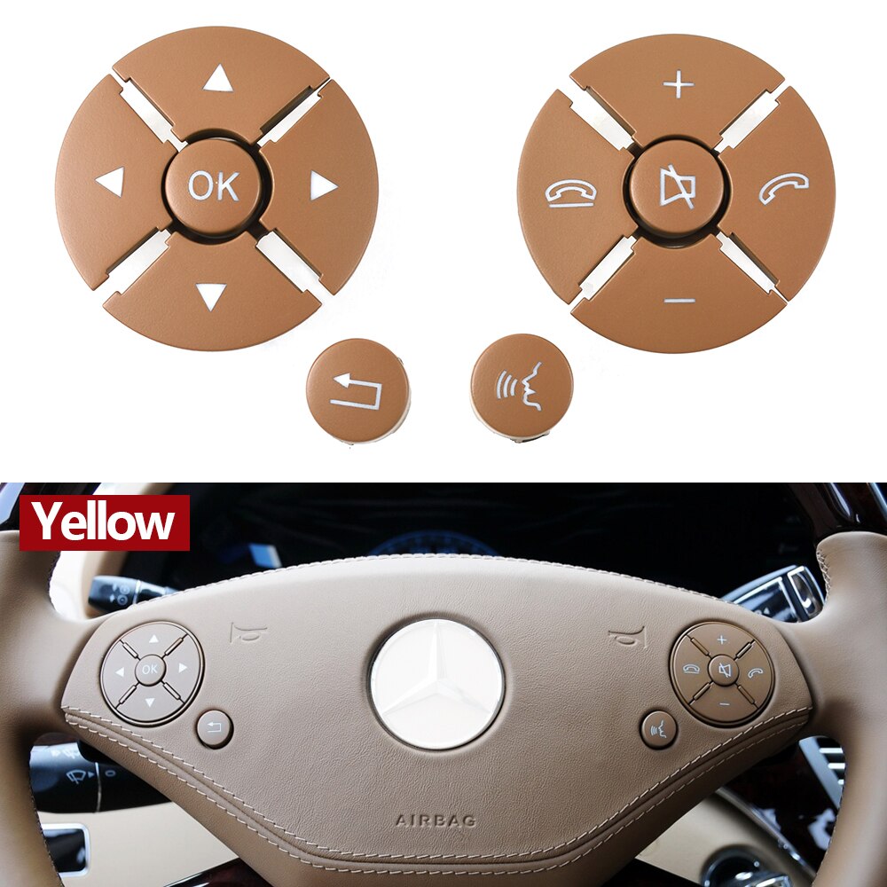Car Steering Wheel Keys Control Button Cover Repair Kit For Mercedes Benz S CL Class W221 W216 S300 320 S400 S450 S500 - KiwisLove