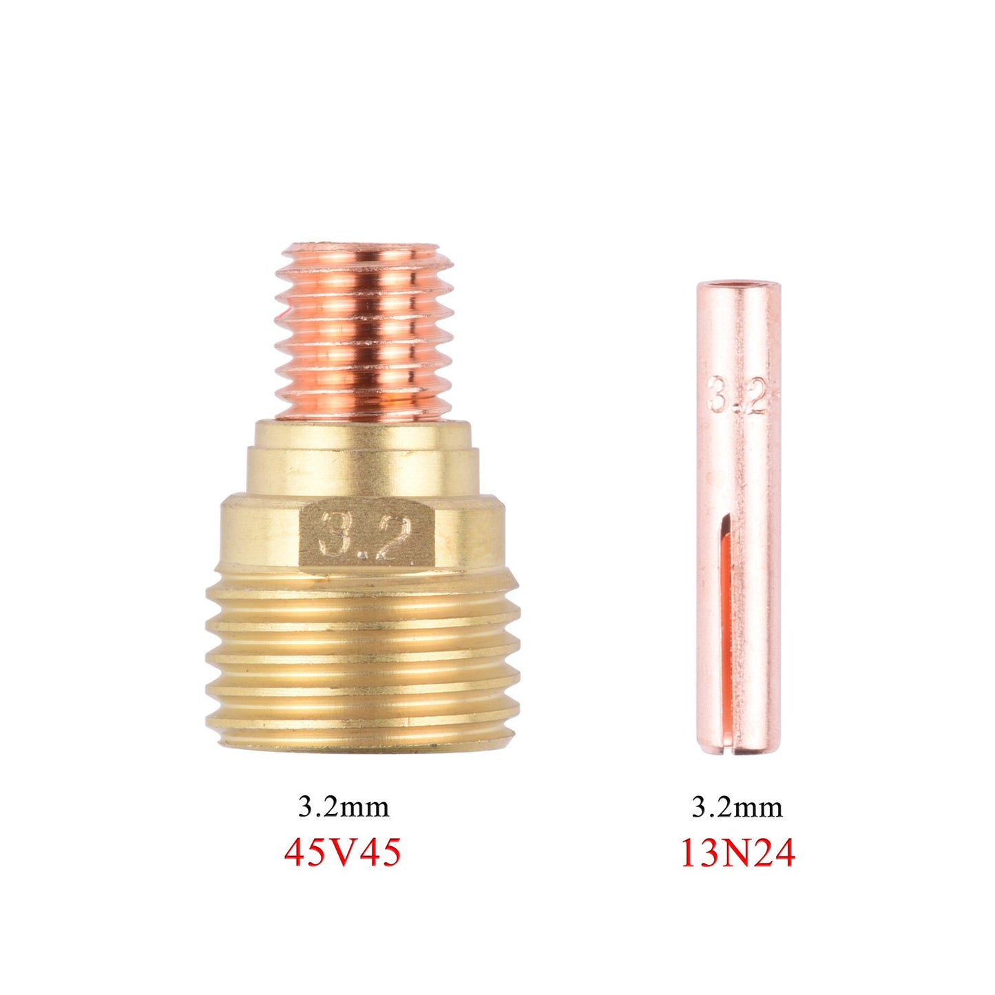 1.0/1.6/2.4/3.2mm TIG Small Collet Collet Body Gas Lens 13N21 13N22 13N23 13N24 45V42 45V43 45V44 45V45  For TIG WP9 20 25 Torch - KiwisLove