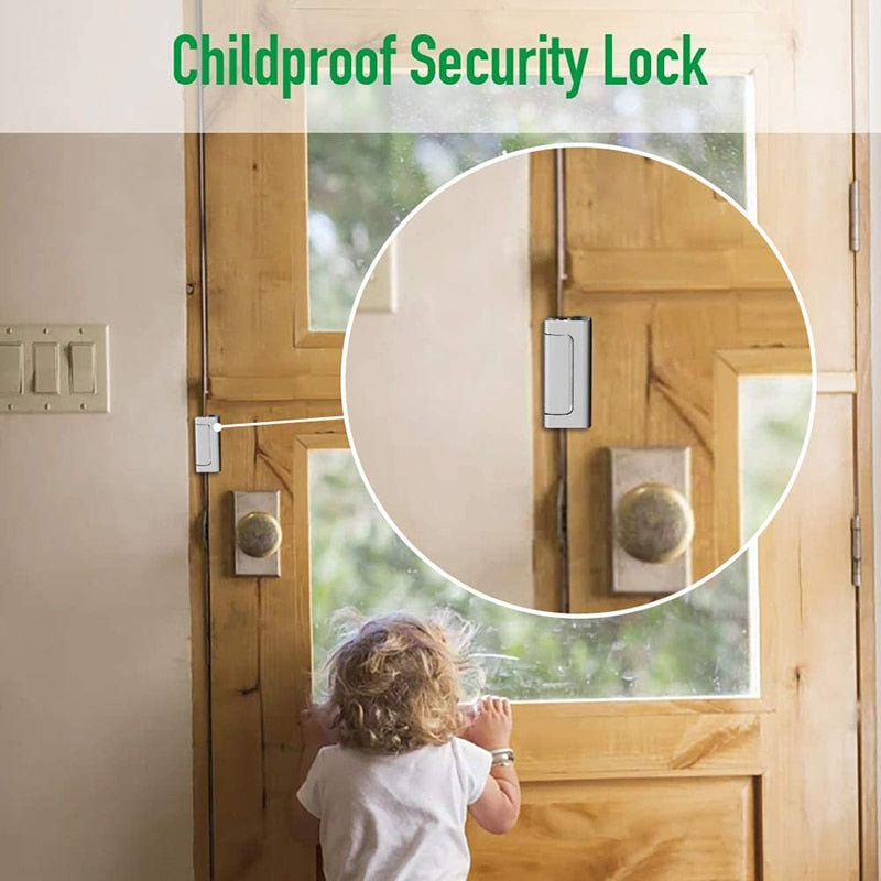 KAK Home Security Door Lock Childproof Door Reinforcement Lock with 3" Stop Withstand 800 lbs Upgrade Lock Defender Hardware - KiwisLove