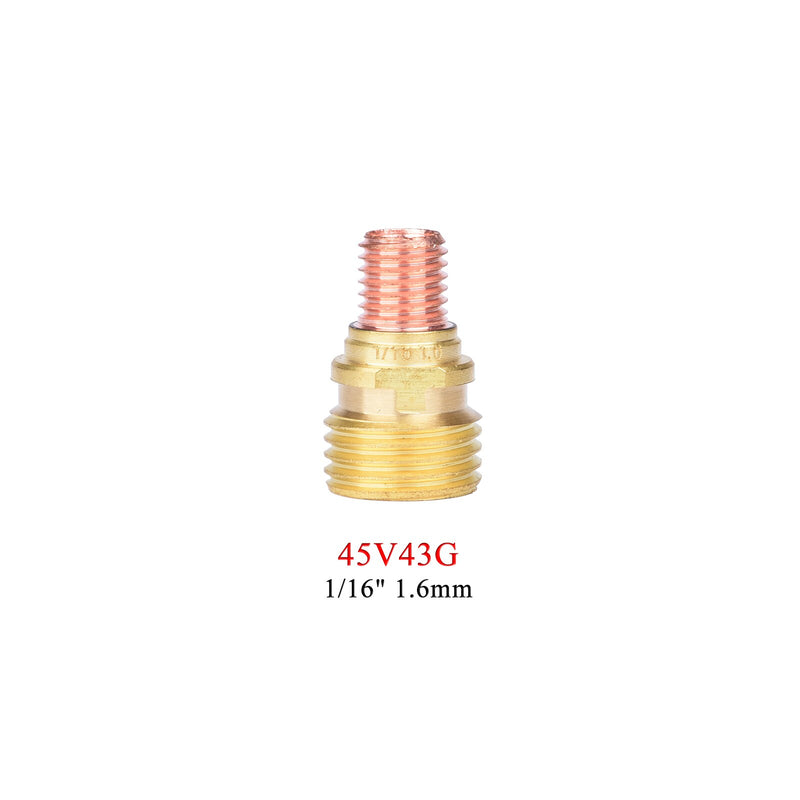 5/10Pcs 1.0/1.6/2.4/3.2mm TIG Gas Lens Collet Body 45V42G 45V43G 45V44G 45V45G For TIG WP9 20 25  High Temperature Glass Cup - KiwisLove