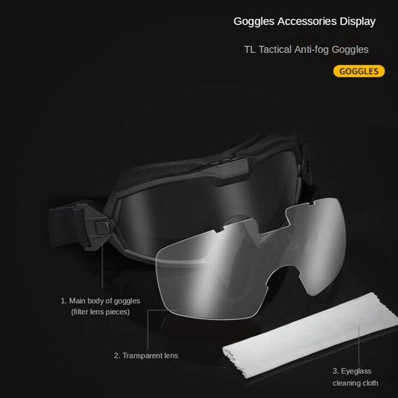 Military Army Goggles Tactical Airsoft Paintball Eyewear with Fan Anti-Fog Outdoor Climbing Cycling Sport Sunglasses - KiwisLove