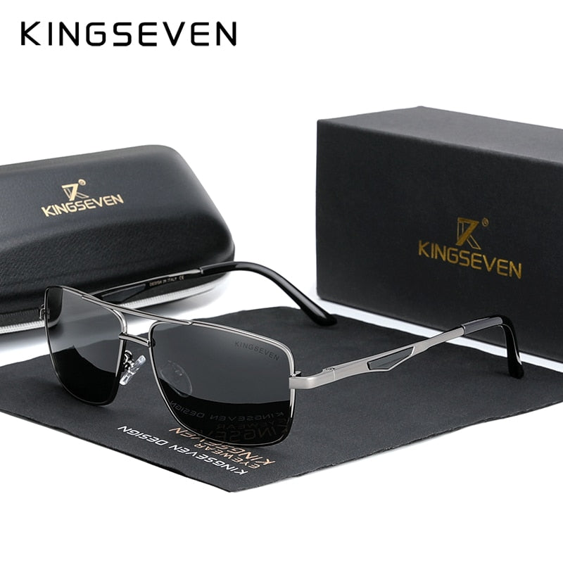 KINGSEVEN 2022 Brand Classic Square Polarized Sunglasses Men's Driving Male Sun Glasses Eyewear UV Blocking Oculos N7906 - KiwisLove