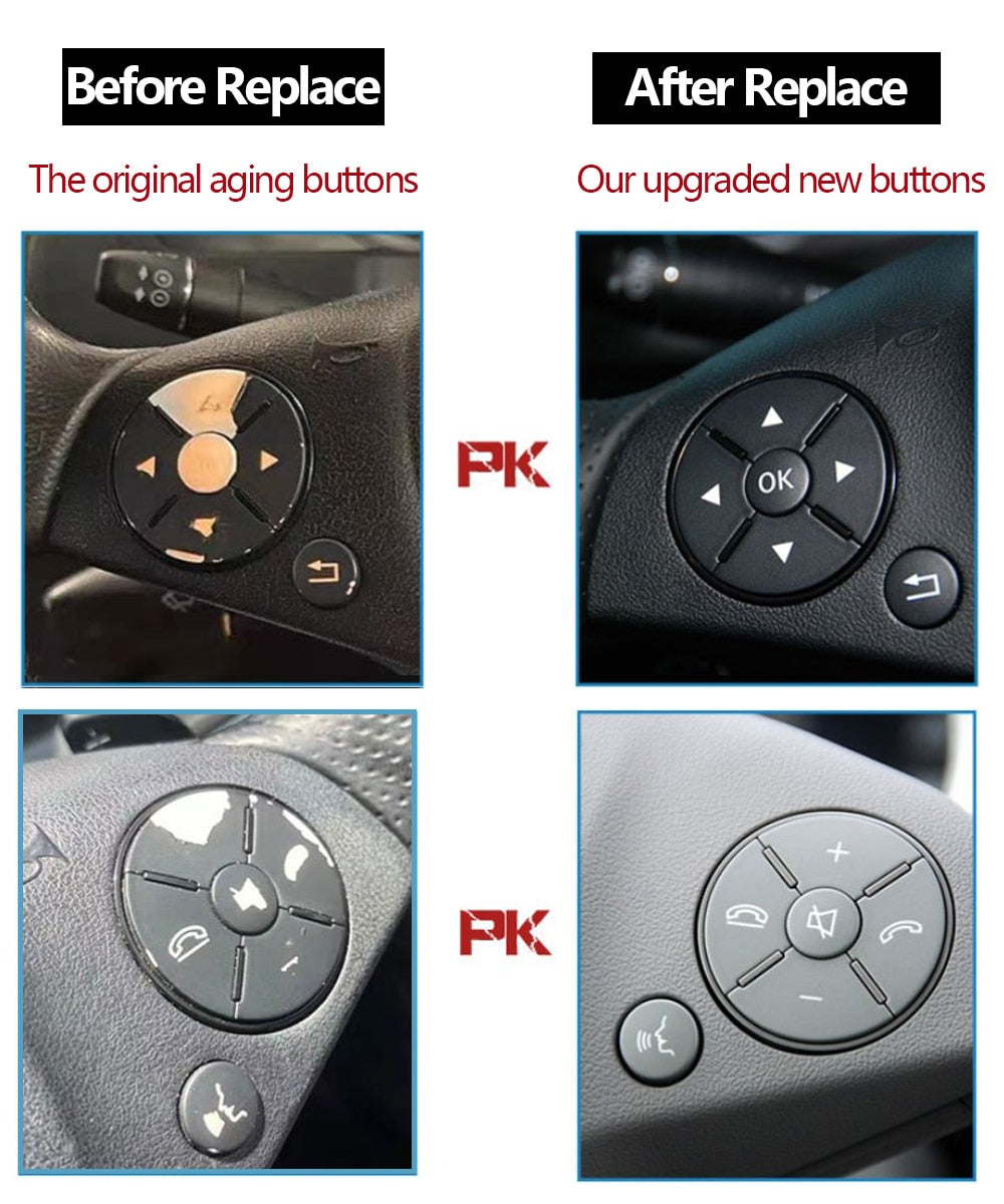 Interior Car Accessories W221 Steering Wheel Push Button Switch Keys Replacement For Mercedes Benz S CL Class W221 W216 - KiwisLove