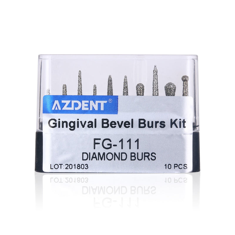 AZDENT Dia.1.6mm Dental Diamond Burs Drills High Speed Handpiece Polishing Tools - KiwisLove