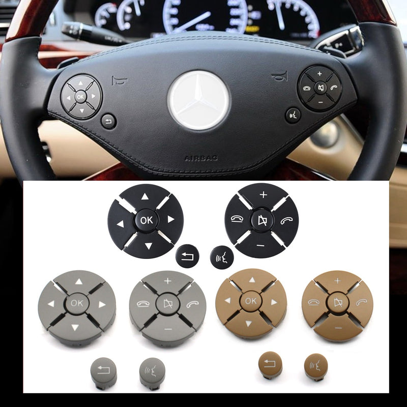 Left Right Multi-function Steering Wheel Button Keys Switch Cover Trim For Mercedes Benz S CL Class W221 W216 S300 320 S400 S450 - KiwisLove