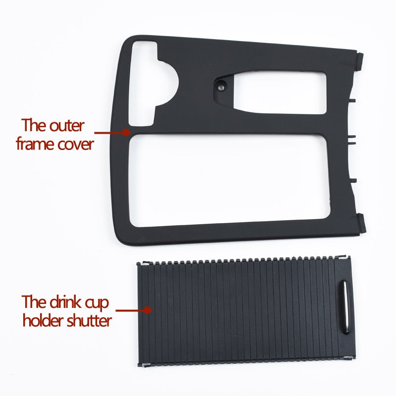 Central Armrest Drink Cup Holder Shutter Outer Frame Cover Panel For Mercedes Benz W204C C180 C200 C300 W207 E W212 E260 E300 - KiwisLove