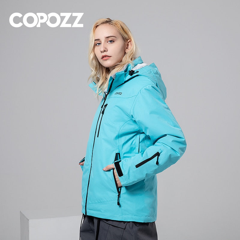 COPOZZ Ski Jacket Women Snowboard Jacket Ski Suit Female Winter Outdoor Warm Waterproof Windproof Breathable Clothes - KiwisLove
