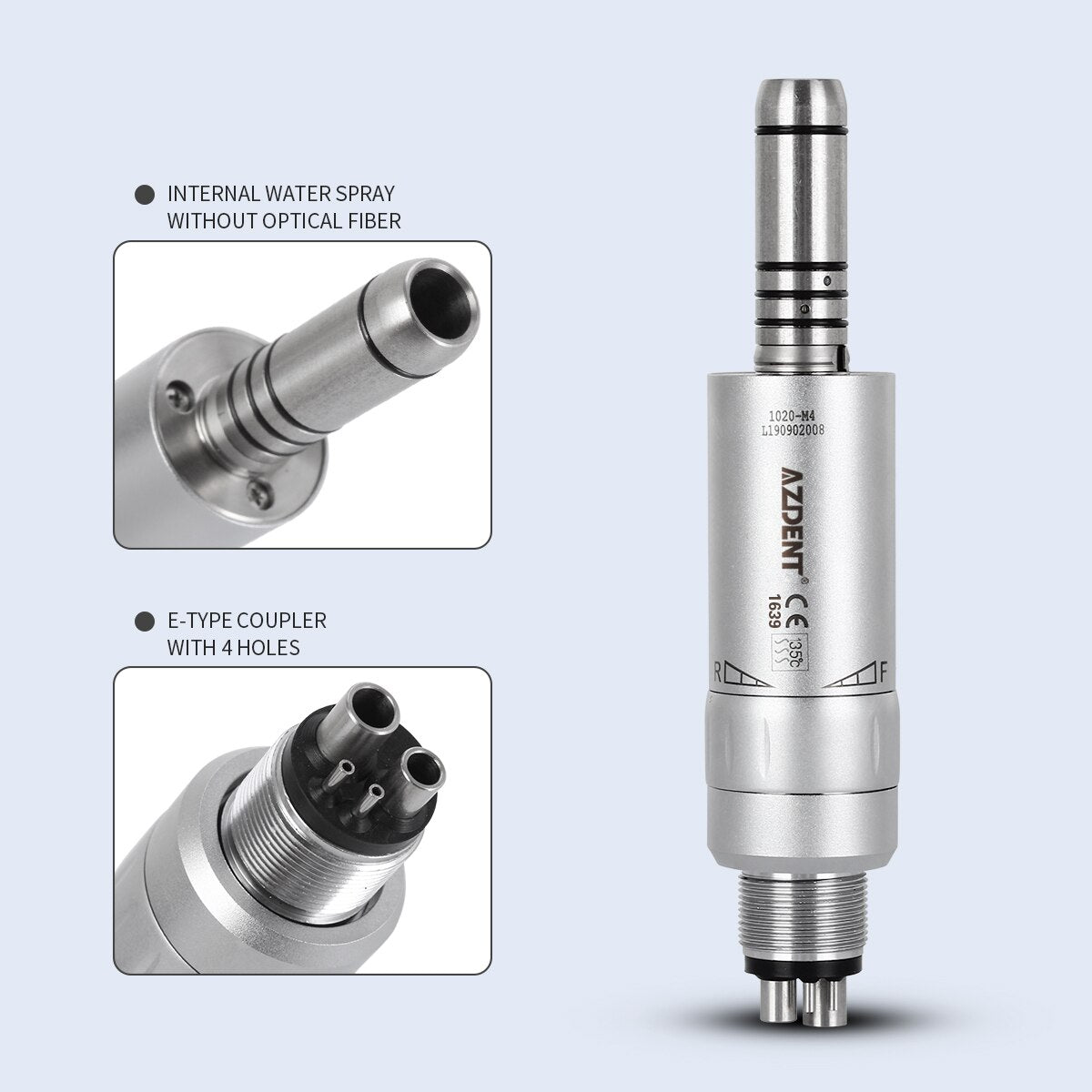 AZDENT Dental Low Speed Handpiece Contra Angle Straight Inner Water Internal Spray Air Turbine Dentist Tools - KiwisLove